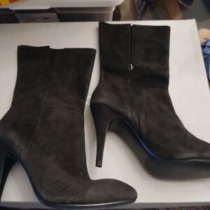 BMarkowski Black Suede Women's High-Heel Ankle Boots